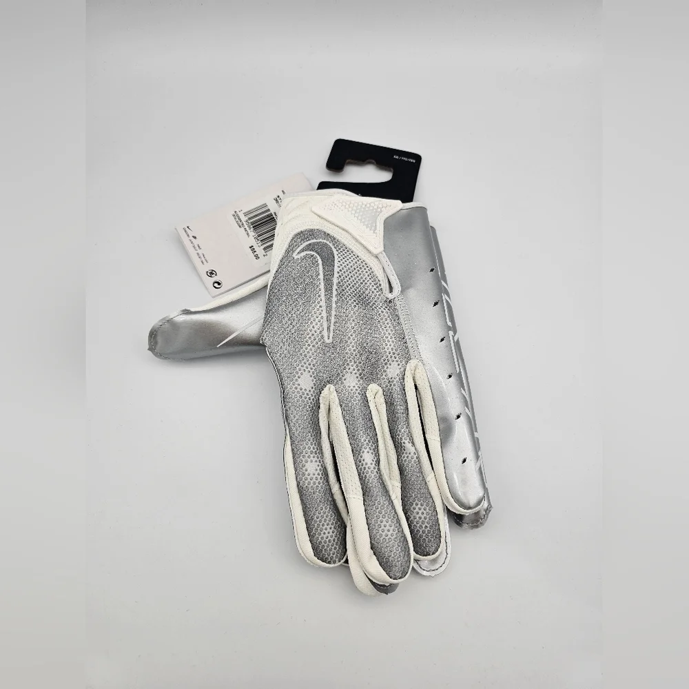Nike Vapor Jet 7.0 Football Gloves Silver-White Unisex Size 2XL DR5111-145